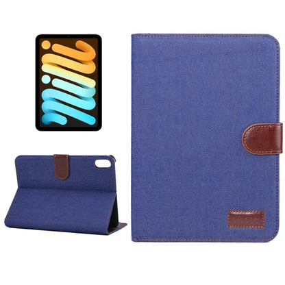 Denim Texture PC Horizontal Flip Leather Protective Case, with Holder & Card Slots & Wallet & Photo Frame & Sleep / Wake-up Function