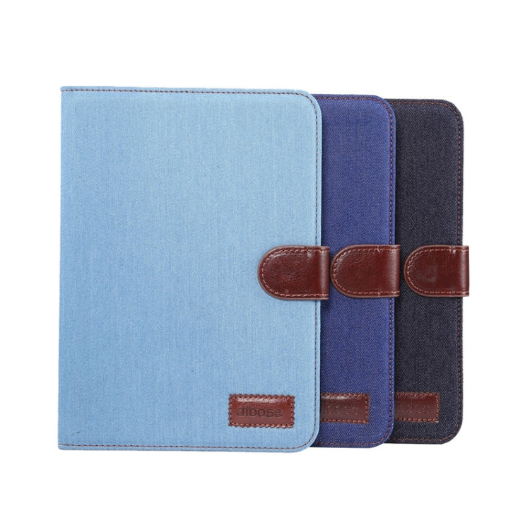 Denim Texture PC Horizontal Flip Leather Protective Case, with Holder & Card Slots & Wallet & Photo Frame & Sleep / Wake-up Function