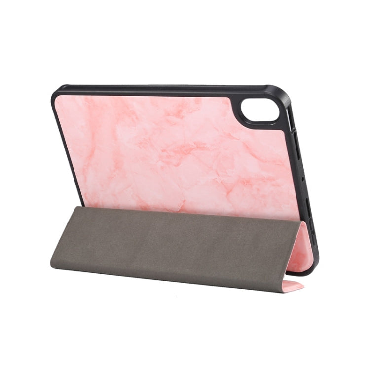 Marble Texture Pattern Horizontal Flip Leather Case with Three-folding Holder & Pen Slot & Sleep / Wake-up Function