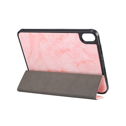 Marble Texture Pattern Horizontal Flip Leather Case with Three-folding Holder & Pen Slot & Sleep / Wake-up Function