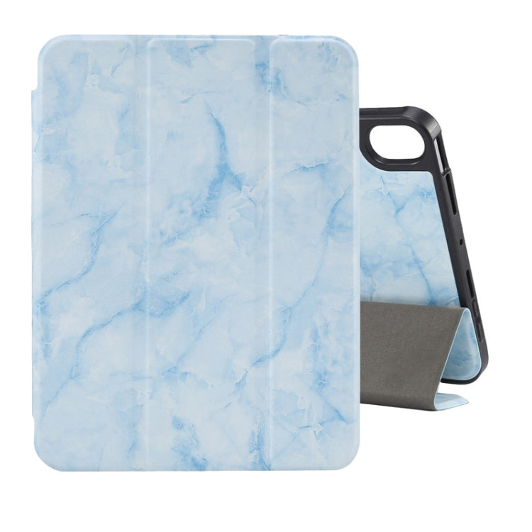 Marble Texture Pattern Horizontal Flip Leather Case with Three-folding Holder & Pen Slot & Sleep / Wake-up Function