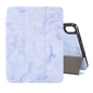 Marble Texture Pattern Horizontal Flip Leather Case with Three-folding Holder & Pen Slot & Sleep / Wake-up Function