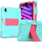 Two-Color Robot Shockproof Silicone + PC Protective Case with Holder & Pen Slot