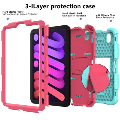 Two-Color Robot Shockproof Silicone + PC Protective Case with Holder & Pen Slot