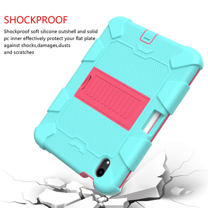 Two-Color Robot Shockproof Silicone + PC Protective Case with Holder & Pen Slot