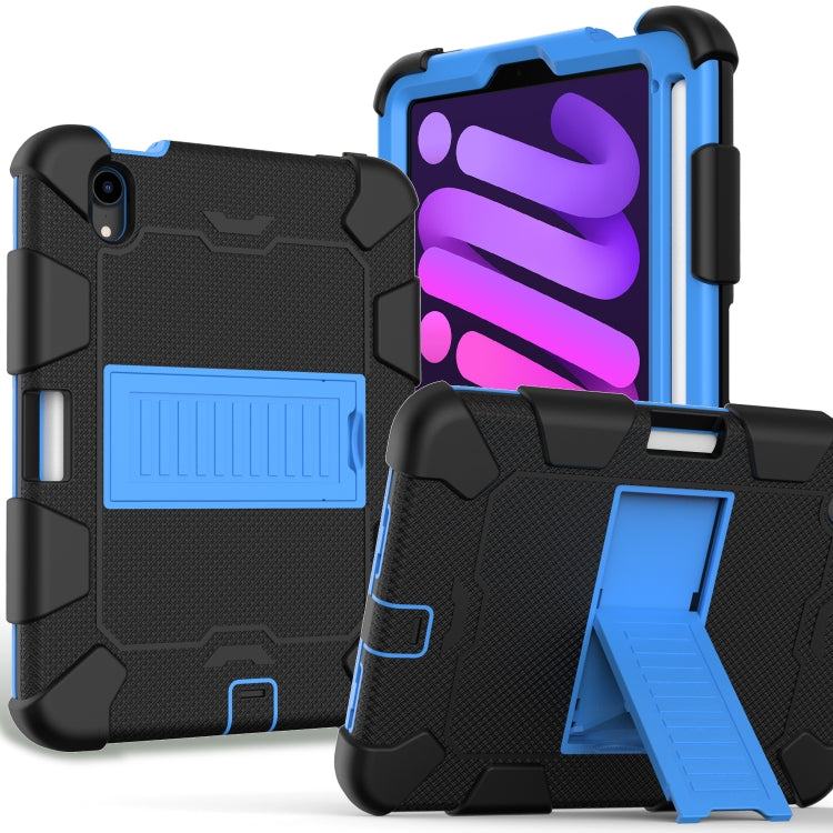 Two-Color Robot Shockproof Silicone + PC Protective Case with Holder & Pen Slot