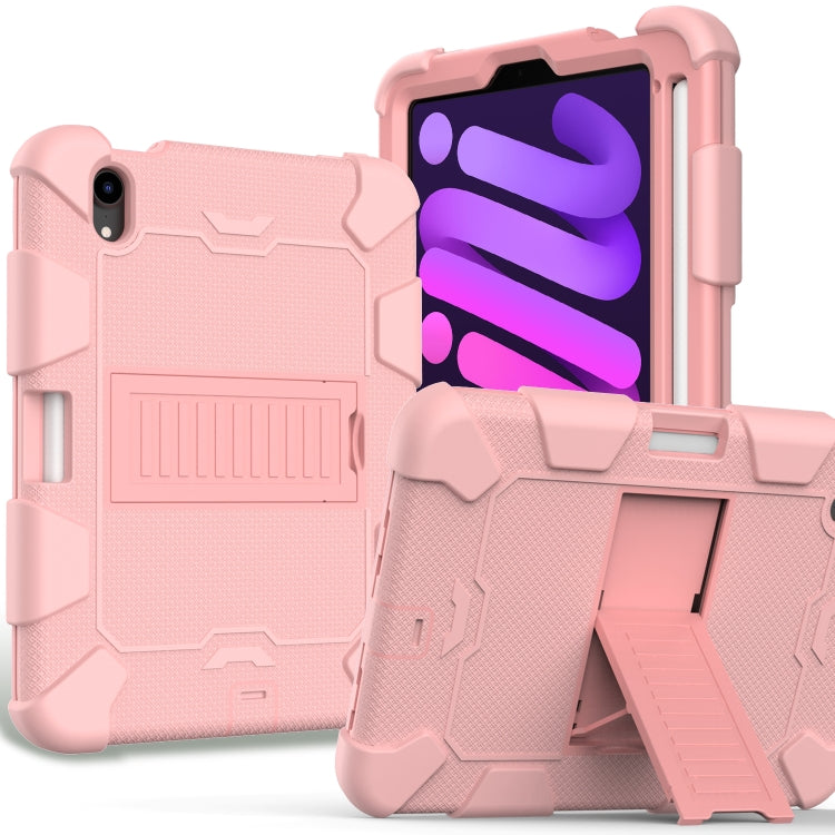 Two-Color Robot Shockproof Silicone + PC Protective Case with Holder & Pen Slot