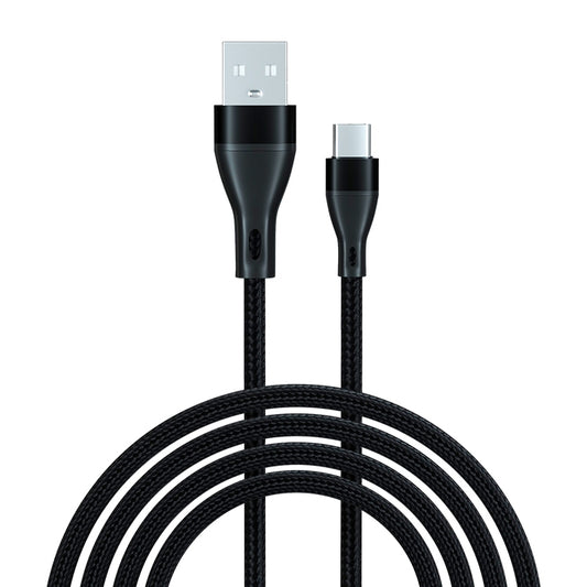 ADC-001 3A USB to USB-C / Type-C Weave Fast Charging Data Cable, 1m USB-C / Type-C