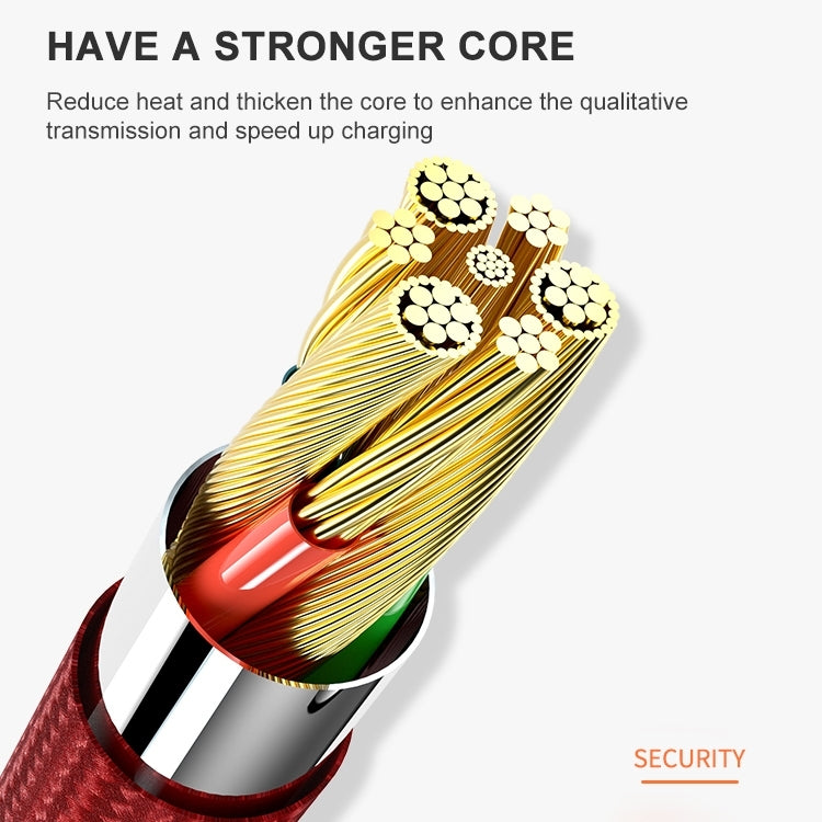 ADC-001 3A USB to USB-C / Type-C Weave Fast Charging Data Cable, 1m USB-C / Type-C