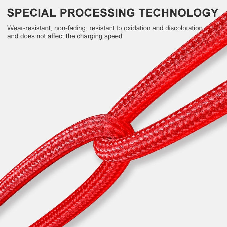 ADC-001 3A USB to USB-C / Type-C Weave Fast Charging Data Cable, 1m USB-C / Type-C
