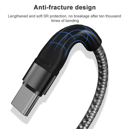 ADC-004 USB-C / Type-C to USB-C / Type-C PD Fast Charging Weave Data Cable, 1m