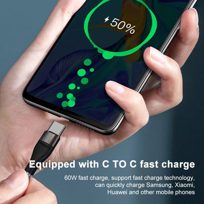 ADC-004 USB-C / Type-C to USB-C / Type-C PD Fast Charging Weave Data Cable, 1m
