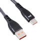 ADC-005 6A USB to USB-C / Type-C Weave Fast Charging Data Cable, 1m, 2m