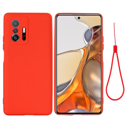 Solid Color Liquid Silicone Dropproof Full Coverage Protective Case, For Xiaomi 11T 5G, For ZTE Blade V30