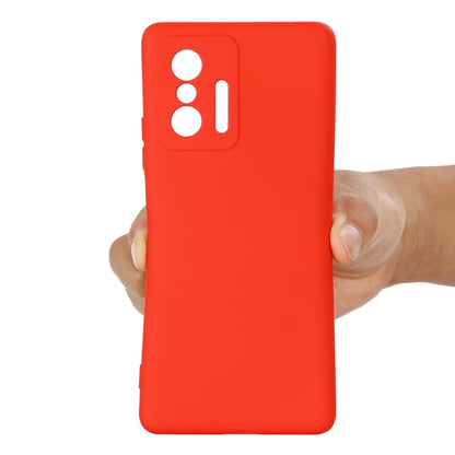 Solid Color Liquid Silicone Dropproof Full Coverage Protective Case, For Xiaomi 11T 5G, For ZTE Blade V30