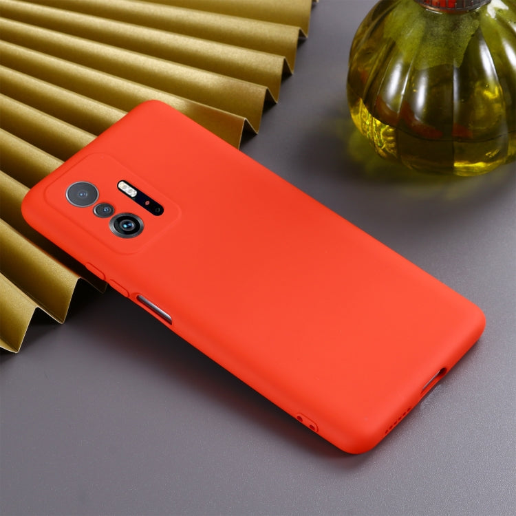 Solid Color Liquid Silicone Dropproof Full Coverage Protective Case, For Xiaomi 11T 5G, For ZTE Blade V30