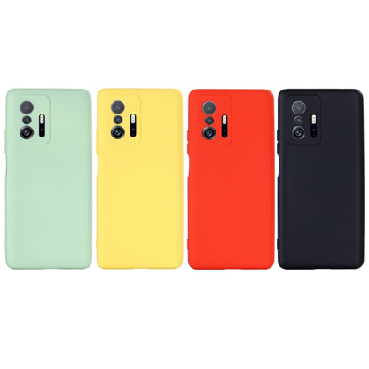 Solid Color Liquid Silicone Dropproof Full Coverage Protective Case, For Xiaomi 11T 5G, For ZTE Blade V30