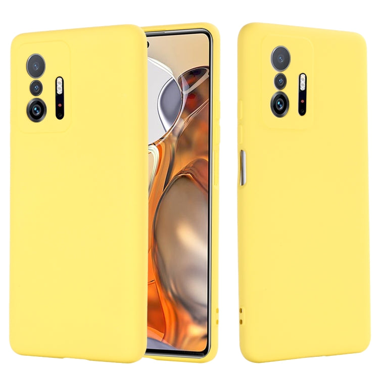 Solid Color Liquid Silicone Dropproof Full Coverage Protective Case, For Xiaomi 11T 5G, For ZTE Blade V30