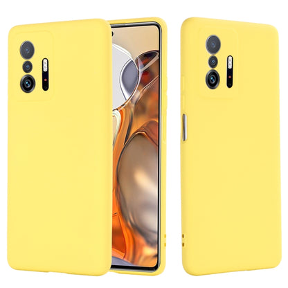 Solid Color Liquid Silicone Dropproof Full Coverage Protective Case, For Xiaomi 11T 5G, For ZTE Blade V30