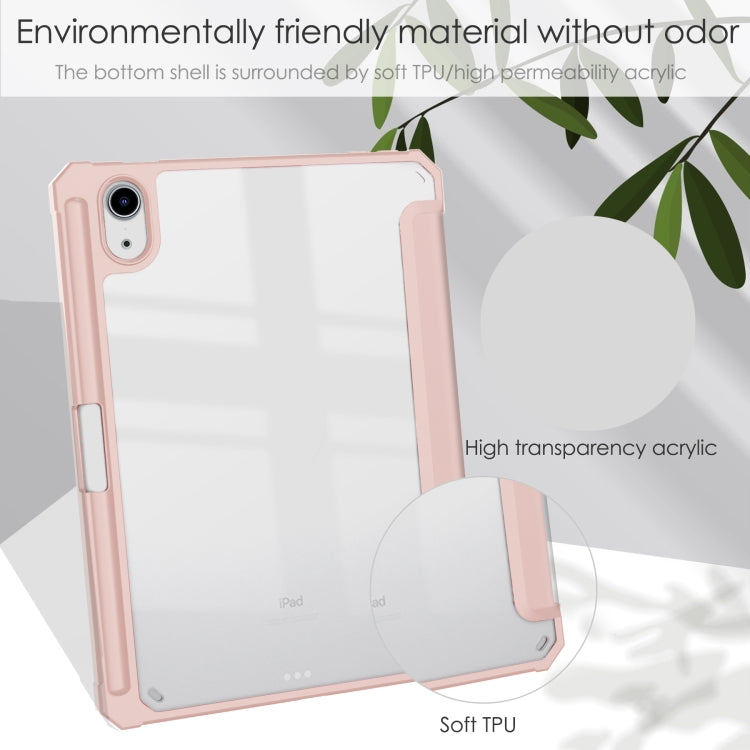 Three-folding Acrylic TPU + PU Leather Horizontal Flip Case with Holder & Pen Slot & Sleep / Wake-up Function