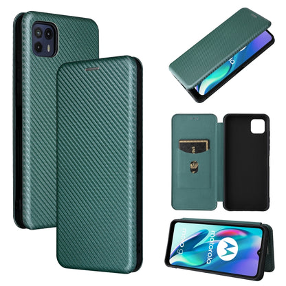 Carbon Fiber Texture Magnetic Horizontal Flip TPU + PC + PU Leather Case with Card Slot