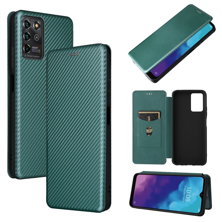 Carbon Fiber Texture Magnetic Horizontal Flip TPU + PC + PU Leather Case with Card Slot