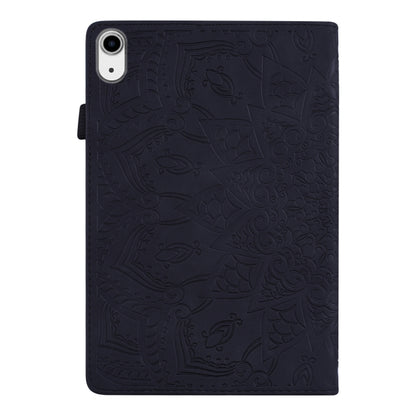 Calf Pattern Double Folding Design Embossed Leather Case with Holder & Card Slots & Pen Slot & Elastic Band, For iPad mini 2024 / mini 6