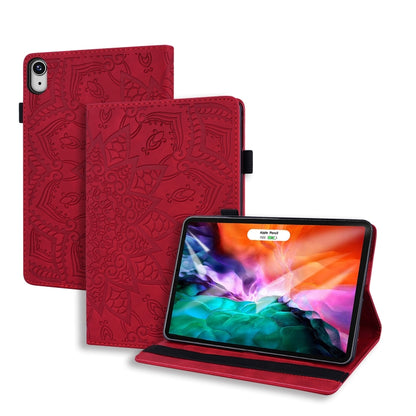 Calf Pattern Double Folding Design Embossed Leather Case with Holder & Card Slots & Pen Slot & Elastic Band