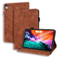 Calf Pattern Double Folding Design Embossed Leather Case with Holder & Card Slots & Pen Slot & Elastic Band, For iPad mini 2024 / mini 6