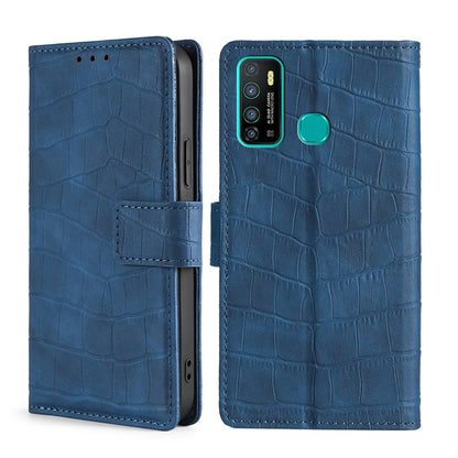 Skin Feel Crocodile Texture Magnetic Clasp Horizontal Flip PU Leather Case with Holder & Card Slots & Wallet
