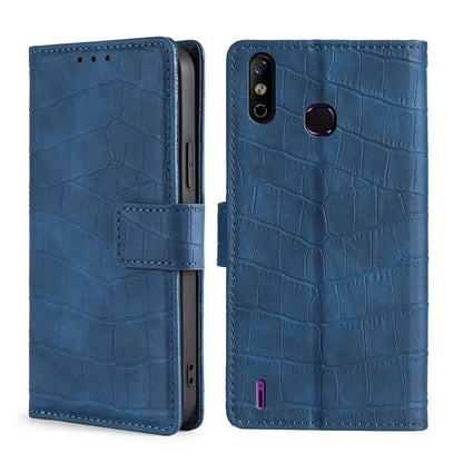 Skin Feel Crocodile Texture Magnetic Clasp Horizontal Flip PU Leather Case with Holder & Card Slots & Wallet