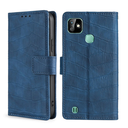 Skin Feel Crocodile Texture Magnetic Clasp Horizontal Flip PU Leather Case with Holder & Card Slots & Wallet