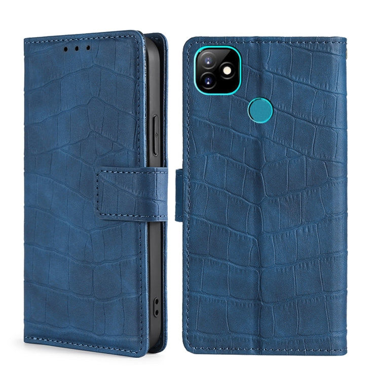 Skin Feel Crocodile Texture Magnetic Clasp Horizontal Flip PU Leather Case with Holder & Card Slots & Wallet