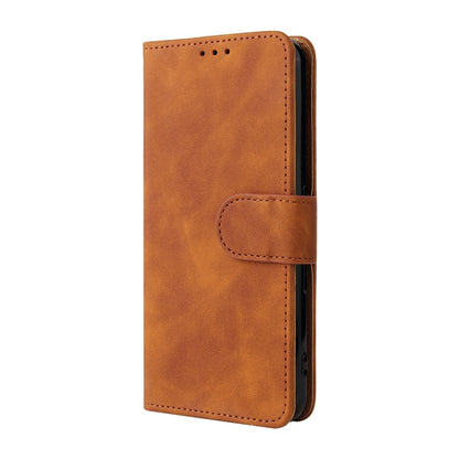 Solid Color Skin Feel Magnetic Buckle Horizontal Flip Calf Texture PU Leather Case with Holder & Card Slots & Wallet