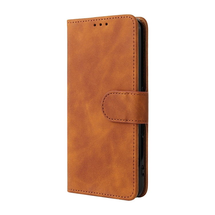 Solid Color Skin Feel Magnetic Buckle Horizontal Flip Calf Texture PU Leather Case with Holder & Card Slots & Wallet, For Fujitsu Arrows WE