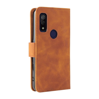 Solid Color Skin Feel Magnetic Buckle Horizontal Flip Calf Texture PU Leather Case with Holder & Card Slots & Wallet, For Fujitsu Arrows WE
