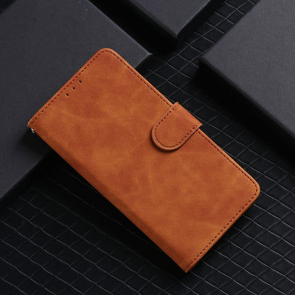 Solid Color Skin Feel Magnetic Buckle Horizontal Flip Calf Texture PU Leather Case with Holder & Card Slots & Wallet