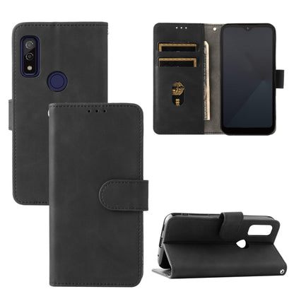 Solid Color Skin Feel Magnetic Buckle Horizontal Flip Calf Texture PU Leather Case with Holder & Card Slots & Wallet, For Fujitsu Arrows WE