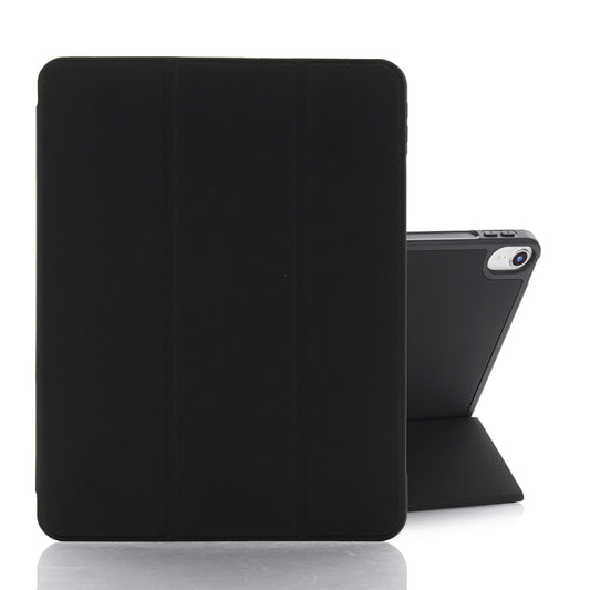 Back Sticker Skin Feel Horizontal Flip Leather Case with Tri-fold Holder