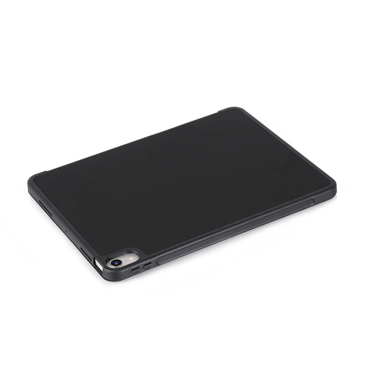 Back Sticker Skin Feel Horizontal Flip Leather Case with Tri-fold Holder