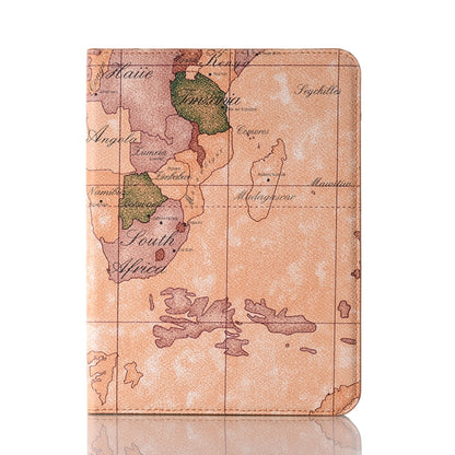 Map Pattern Horizontal Flip Leather Case with Holder & Card Slot & Wallet