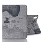 Map Pattern Horizontal Flip Leather Case with Holder & Card Slot & Wallet