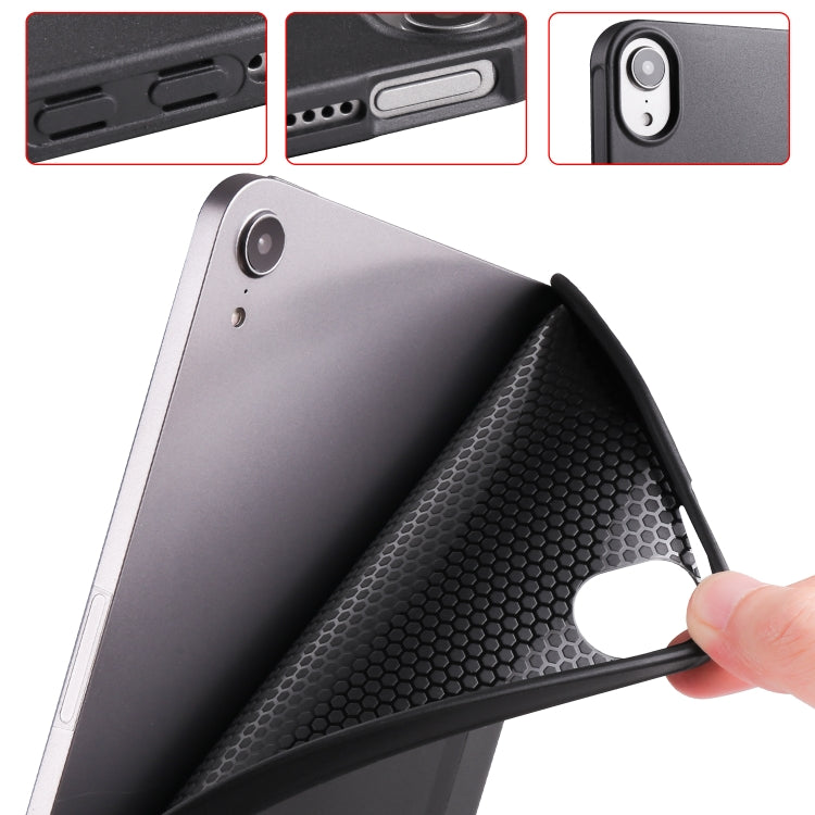 3-folding Horizontal Flip Honeycomb TPU Shockproof + PU Leather Case with Holder