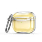 Electroplating Frame + Transparent TPU Earphone Protective Case with Hook, For AirPods 3