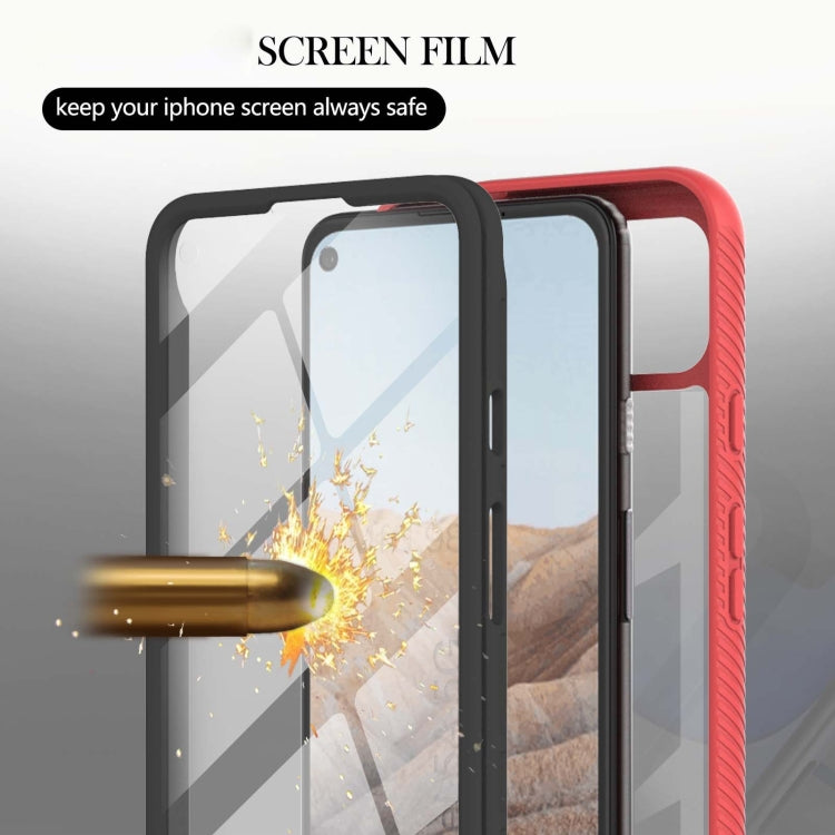 Starry Sky Solid Color Series Shockproof PC + TPU Protective Case with PET Film, For Google Pixel 5A 5G