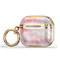 Marble Texture Electroplating Frame Earphone Protective Case with Hook