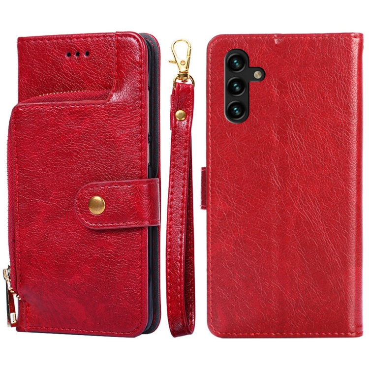 Zipper Bag PU + TPU Horizontal Flip Leather Case with Holder & Card Slot & Wallet & Lanyard