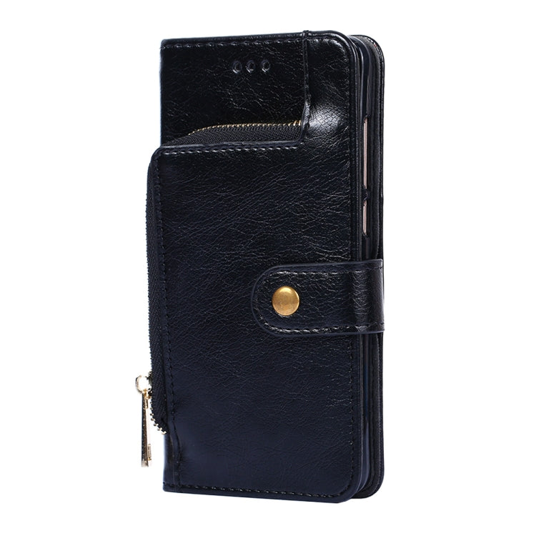 Zipper Bag PU + TPU Horizontal Flip Leather Case with Holder & Card Slot & Wallet & Lanyard