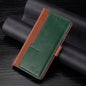 Retro Texture Contrast Color Side Buckle Horizontal Flip Leather Case with Holder & Card Slots & Wallet