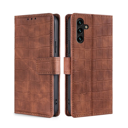 Skin Feel Crocodile Texture Magnetic Clasp Horizontal Flip PU Case with Holder & Card Slots & Wallet, For Samsung Galaxy A13 5G, For Samsung Galaxy S22 5G, For Samsung Galaxy S22+ 5G, For Samsung Galaxy S22 Ultra 5G